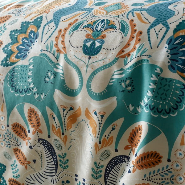 Biancheria da letto in cotone 200x200 cm Carnival Animals - Pineapple Elephant-image-4