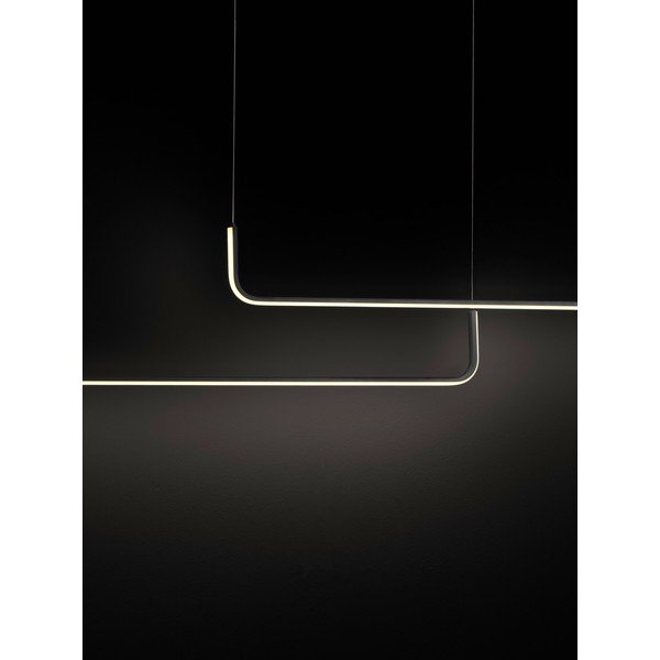 Lampadario LED nero opaco in alluminio con intensità regolabile Strita – Nova Luce-image-4