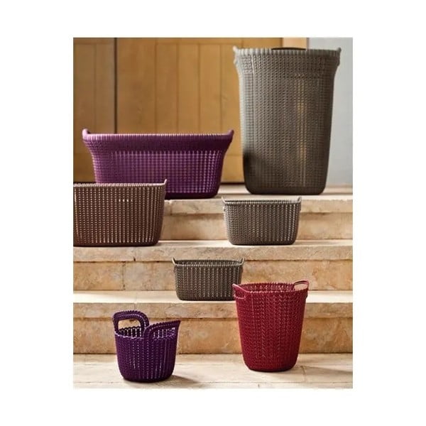 Cesto portabiancheria in plastica 57 l Knit - Curver-image-1