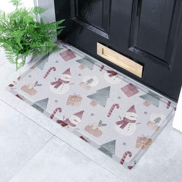 Zerbino a tema Natale 40x70 cm Snowman – Artsy Doormats-image-1