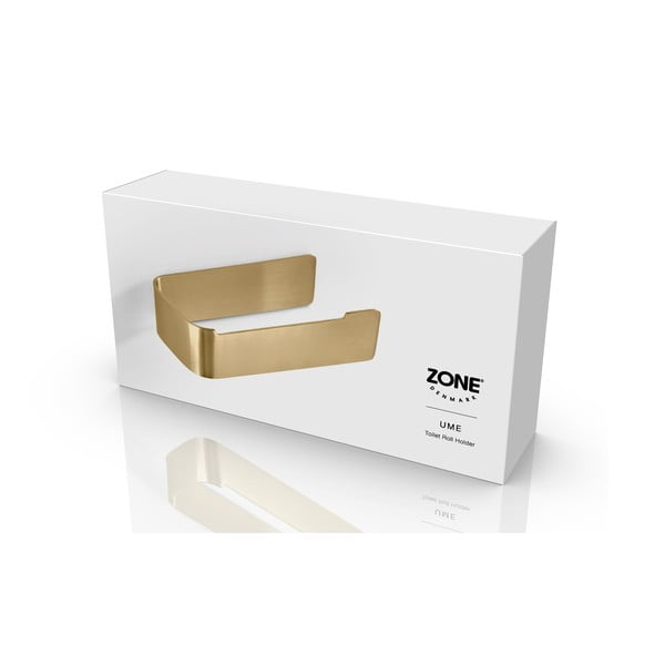 Porta carta igienica da parete color ottone in acciaio inox Ume Brass – Zone-image-3