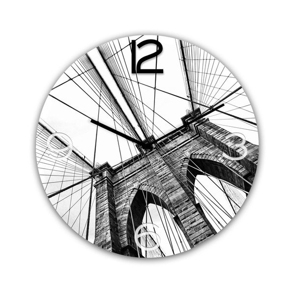 Orologio da parete Glassclock Brooklyn, ⌀ 30 cm - Styler