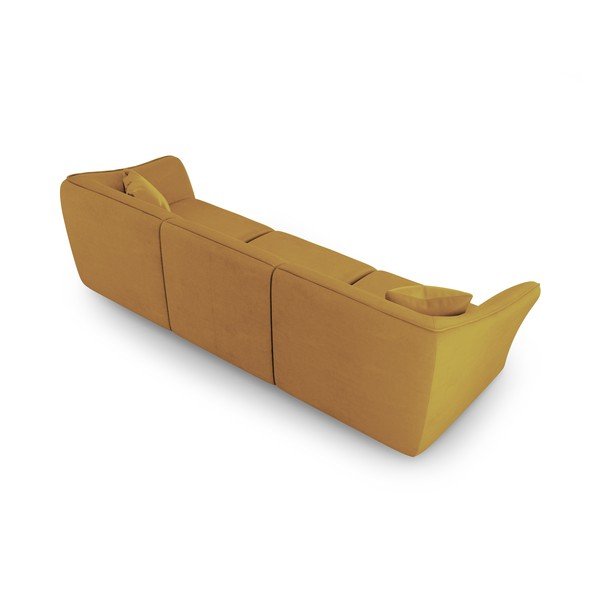 Divano color senape con rivestimento in bouclé 292 cm Tokyo – Cosmopolitan Design-image-2