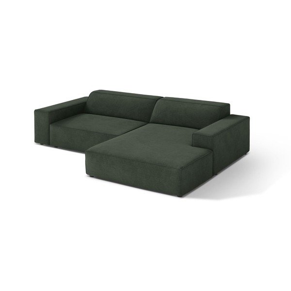 Divano angolare componibile color petrolio (con penisola a destra/con chaise lounge) Jodie – Micadoni 