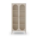 Armadietto color crema in metallo 80x170x40 cm Diora – Marckeric