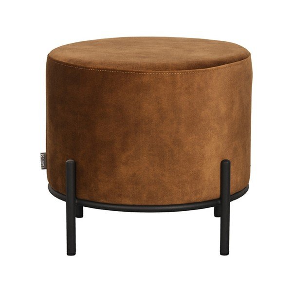 Sgabello in velluto marrone Troy - LABEL51-image-3