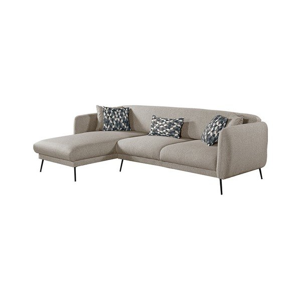 Divano angolare allungabile beige, angolo sinistro Madrid - Pandia Home-image-2