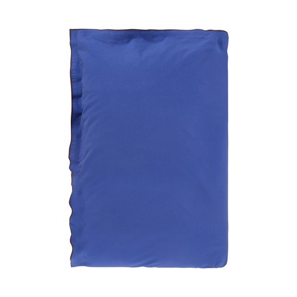 Set copripiumino e federa blu/marrone in percalle di cotone per letto singolo 140x200 cm Pivot – Jotex