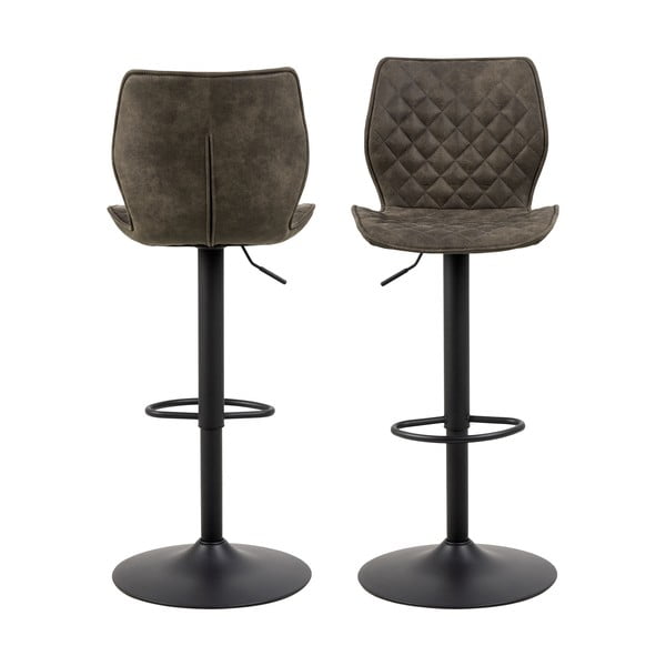 Set di 2 sgabelli girevoli da bar verde scuro 116 cm Naomi - Actona-image-2