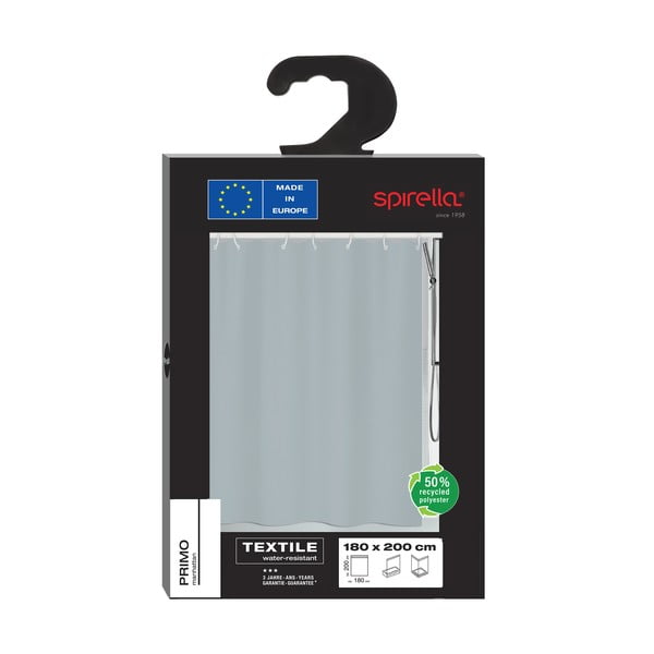 Tenda per doccia 180x200 cm Primo – Spirella-image-3