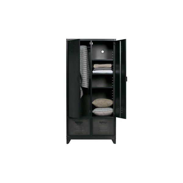 Armadio in metallo nero 90x190 cm - vtwonen-image-3