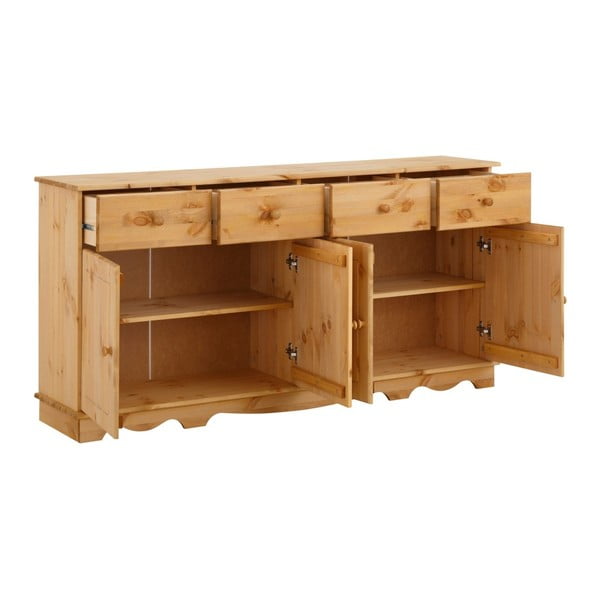 Credenza a quattro ante Cheryl in legno di pino massiccio - Støraa-image-2