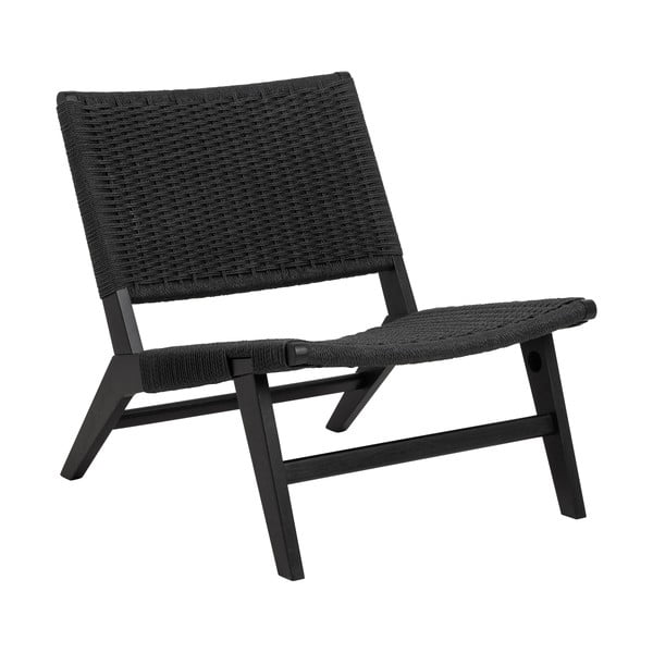 Poltrona nera con intreccio Carson - Actona