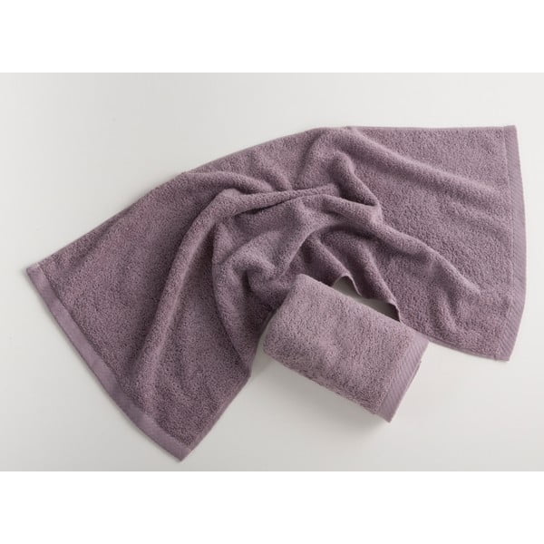 Asciugamano in cotone viola, 50 x 100 cm Lisa Coral - El Delfin