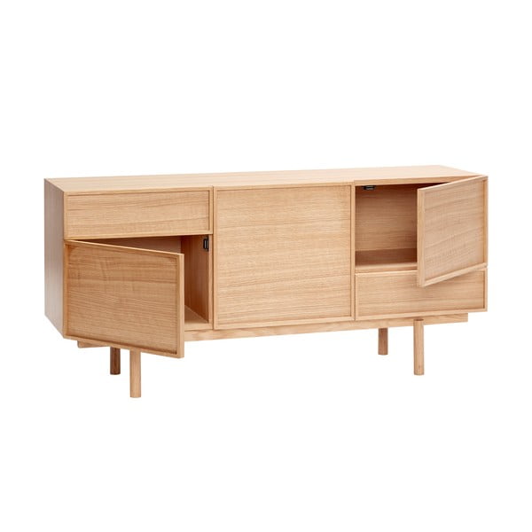 Cassettiera bassa in rovere naturale 140x65 cm Cube - Hübsch-image-3