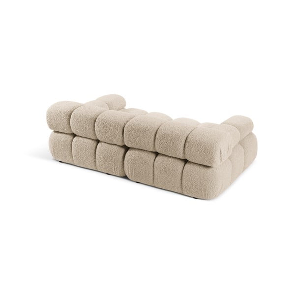 Divano componibile beige in tessuto bouclé 188 cm Bellis - Micadoni Home-image-4
