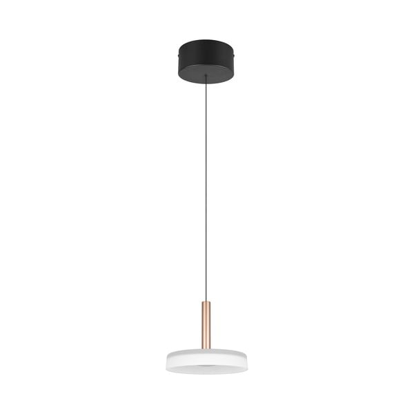 Lampadario LED dimmerabile in nero, bianco e oro con paralume in vetro ø 22 cm Celeste - Trio