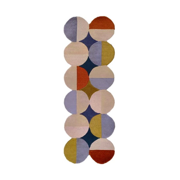 Passatoia in lana tessuta a mano 80x230 cm Mia Ellipse – Flair Rugs