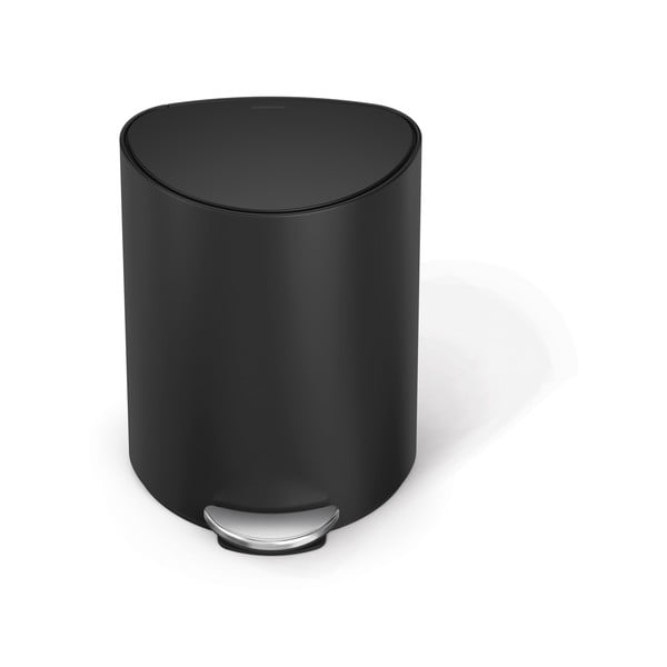Cestino in metallo nero opaco con pedale 6 L - simplehuman-image-4