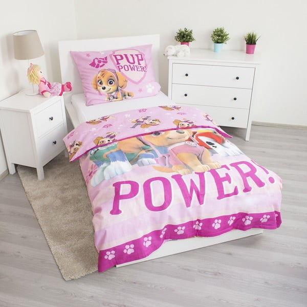 Biancheria da letto per bambini in cotone per letto singolo 140x200 cm Paw Patrol - Jerry Fabrics-image-1