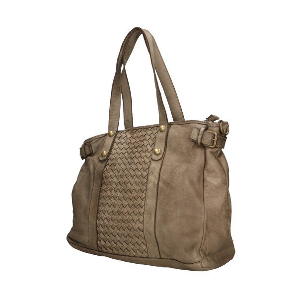 Borsa in pelle marrone e grigia - Chicca Borse-image-4