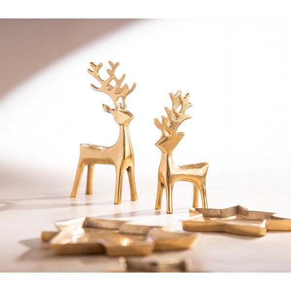 Statuetta natalizia in metallo (altezza totale 9 cm) Noelle Reindeer – Ladelle-image-3