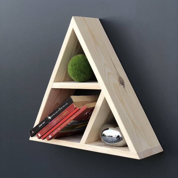 Mensola da parete in legno Triangolo semplice - Evila Originals-image-1