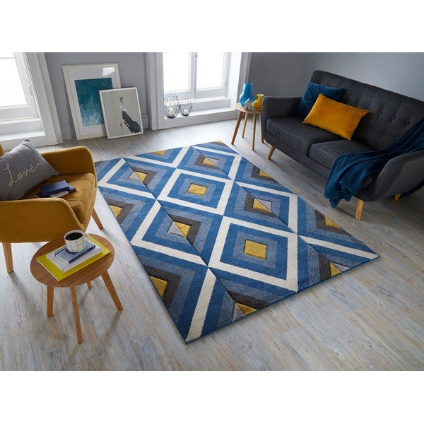 Tappeto blu Paloma, 160 x 230 cm - Flair Rugs-image-4