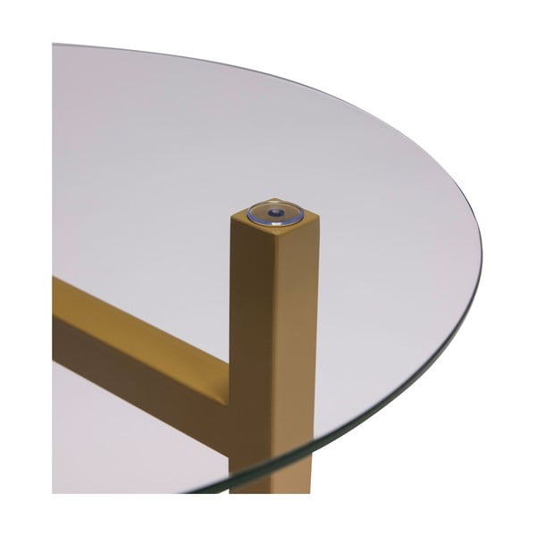 Tavolo rotondo con piano in vetro ø 40 cm Elevate - Hübsch-image-4