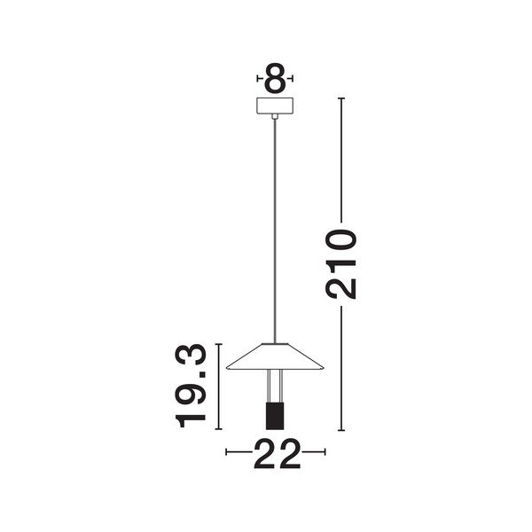 Lampadario LED nero opaco in alluminio con paralume in vetro acrilico ø 22 cm Anafi – Nova Luce-image-4