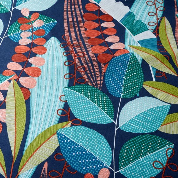 Biancheria da letto singola verde-turchese 135x200 cm Botanical Leaves - Catherine Lansfield-image-4