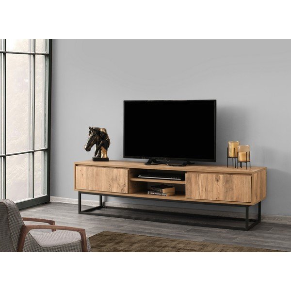 Tavolo TV in pino decorato, larghezza 180 cm Belinda - Kalune Design-image-3
