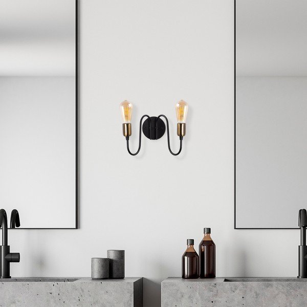 Lampada da parete nera Firat - Opviq lights-image-2