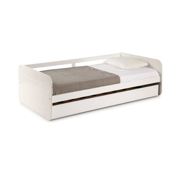 Letto per bambini bianco con letto estraibile 90x190 cm Redona - Marckeric-image-3