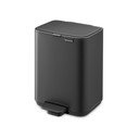 Cestino per la spazzatura grigio scuro in acciaio con pedale 4 l Bo – Brabantia