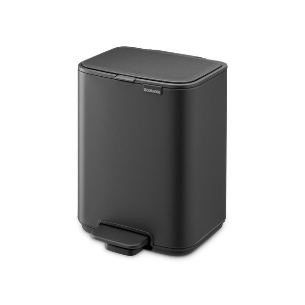 Cestino per la spazzatura grigio scuro in acciaio con pedale 4 l Bo – Brabantia