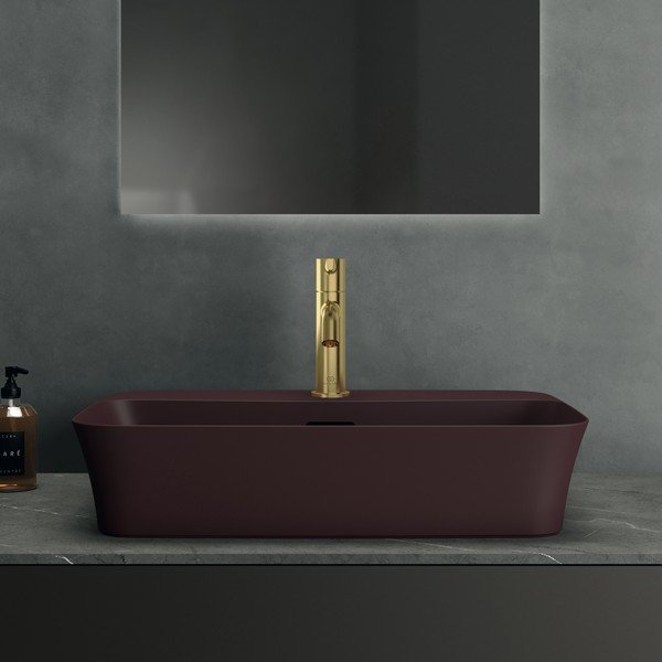 Lavabo in ceramica bordeaux 55x38 cm Ipalyss - Ideal Standard-image-1
