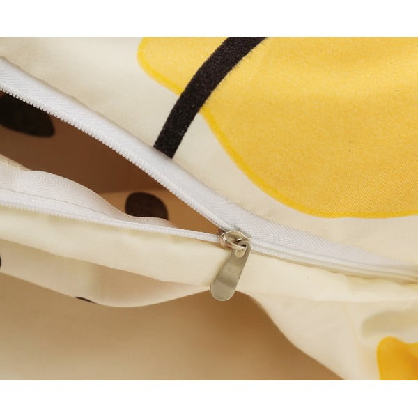 Biancheria da letto singola gialla 3 pezzi in microsatin 140x200 cm Sophia - My House-image-2