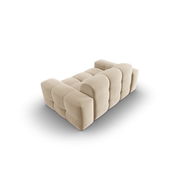 Divano in velluto beige 156 cm Kendal - Micadoni Home-image-3