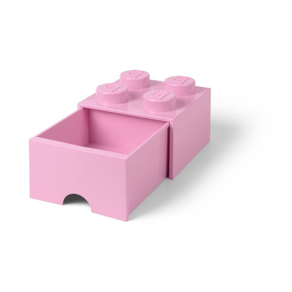 Scatola portaoggetti rosa chiaro quadrata - LEGO®-image-3