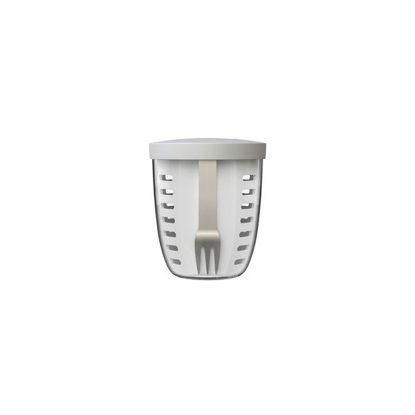 Barattolo bianco per verdura e frutta con forchetta Ellipse, 600 ml - Mepal