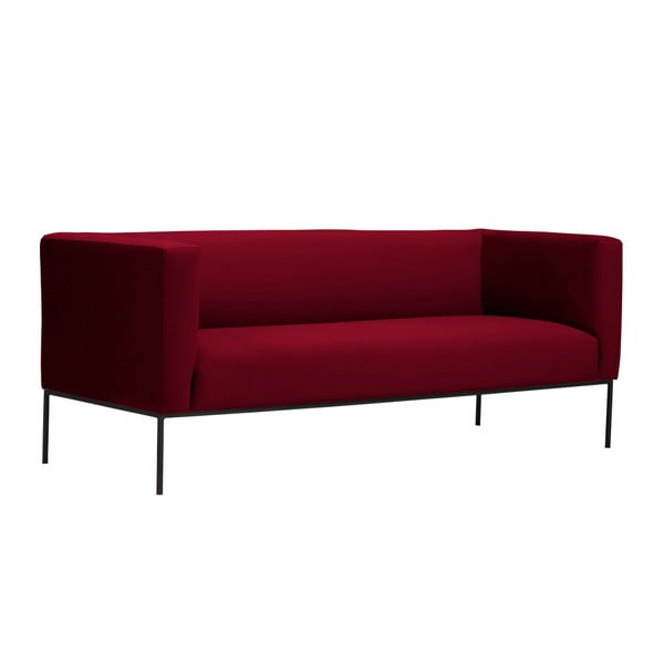 Divano in velluto rosso, 195 cm Neptune - Windsor & Co Sofas-image-2