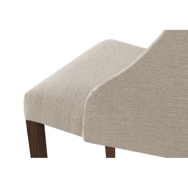 Sedia bianco crema con gambe in legno di faggio marrone scuro Absolu - Ted Lapidus Maison-image-2