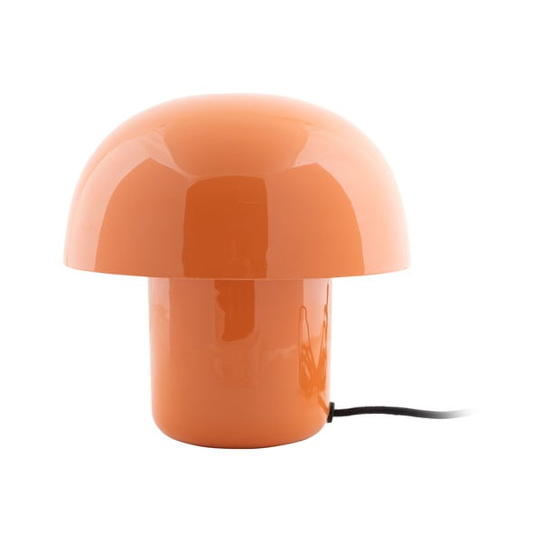 Lampada da tavolo arancione con paralume in metallo (altezza 20 cm) Fat Mushroom - Leitmotiv