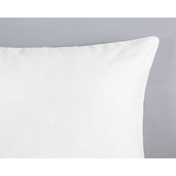 Set copripiumino e federa bianco in flanella per letto singolo 140x200 cm Uni – Good Morning-image-3