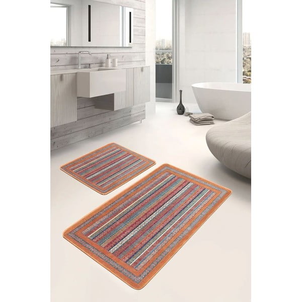 Set di tappetini per il bagno in velluto 2 pz 60x100 cm – Mila Home-image-2