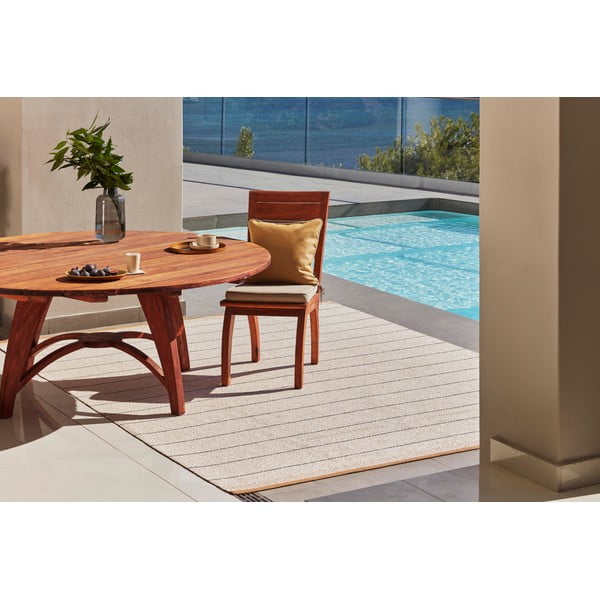 Tappeto da interno/esterno giallo ocra/color crema 140x200 cm Belle Ochre – Pappelina-image-1