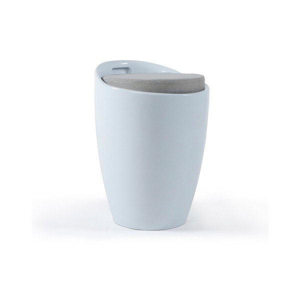 Sgabello bianco con contenitore Ese - Kokoon