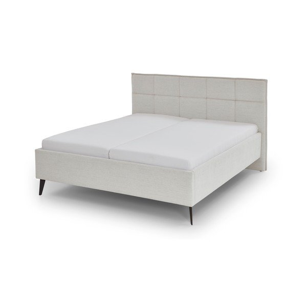 Letto matrimoniale imbottito beige rete non inclusa 160x200 cm Paulo – Meise Möbel