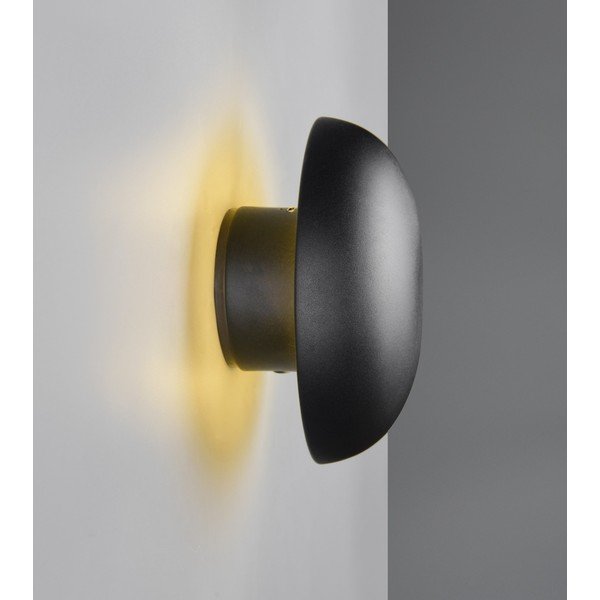 Lampada da parete LED nera opaca con ricarica USB Davey – Reality-image-1